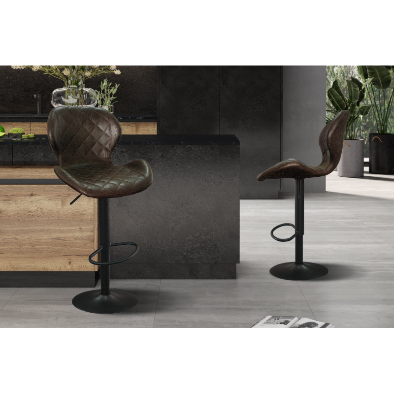 Tabouret de bar 'Malaga' PU vintage - Mobilier élégant