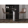 Chaise de comptoir Mancia PU Ote Topper 05 Brun foncé - Élégance vintage