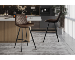 Tabouret de bar Palmas PU Ote Topper 05 Brun foncé | Meubles haut de gamme