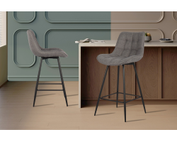 Chaise de comptoir Ariba Tissu Ote Montego 466 Gris - Élégance et confort