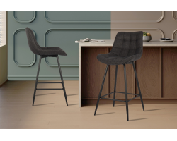 Chaise de comptoir Ariba Tissu Ote Montego 460 Gris foncé - Confort et Élégance