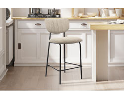 Chaise de comptoir 'Antura' - Tissu Ote Lisa 170 Brun | Meubles