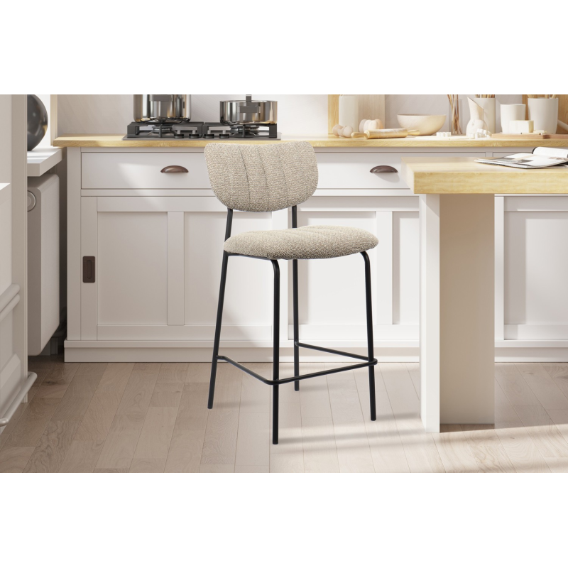 Chaise de comptoir 'Antura' - Tissu Ote Lisa 170 Brun | Meubles