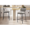 Chaise de comptoir Antura en tissu Ote Lisa 456 gris foncé - Meubles