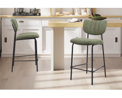 Chaise de comptoir Antura - Tissu Ote Lisa 356 Vert | Meubles