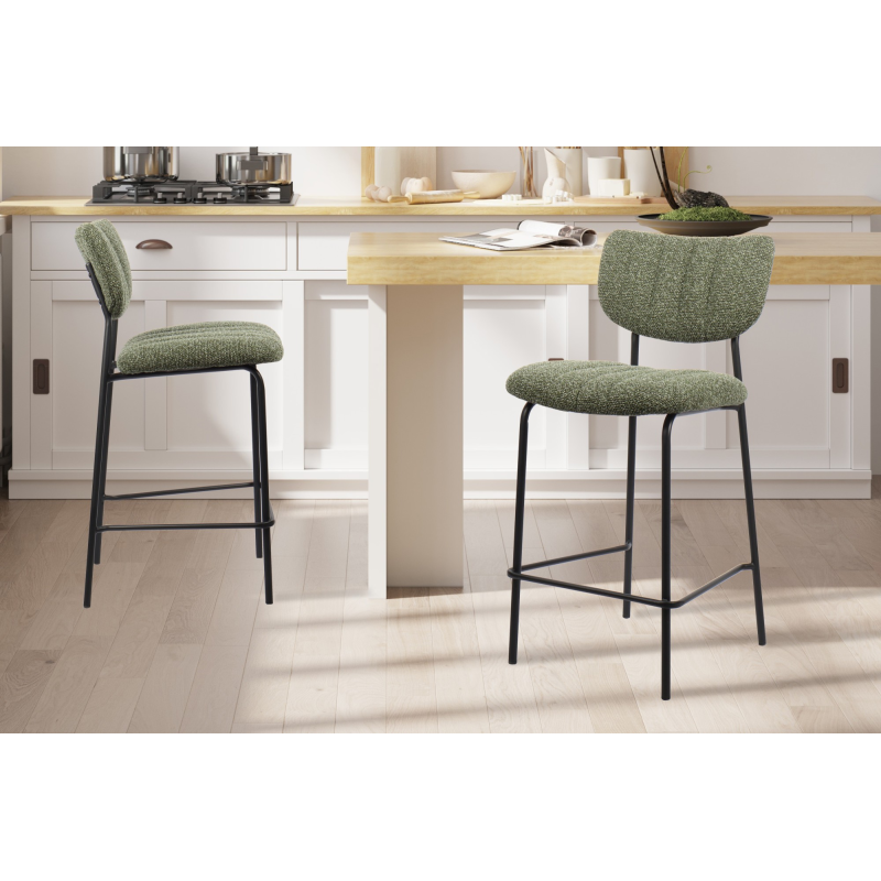 Chaise de comptoir Antura - Tissu Ote Lisa 356 Vert | Meubles