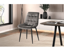 Chaise 'Juta' Velours Taupe - Élégance et Confort