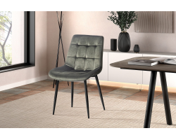 Chaise 'Juta' Velours Vert - Élégance et Confort