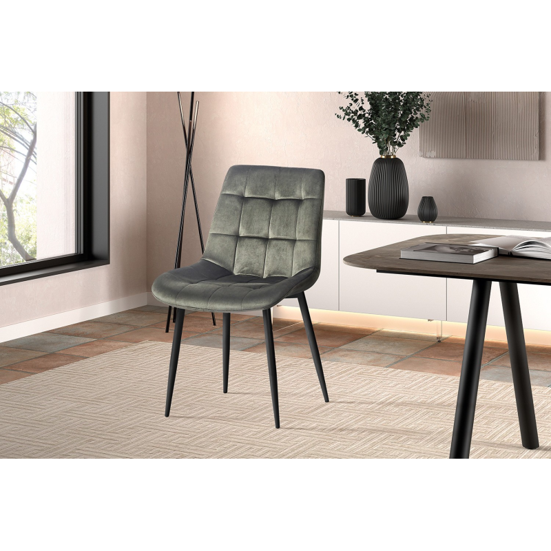 Chaise 'Juta' Velours Vert - Élégance et Confort