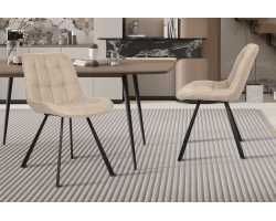 Chaise Ariba Ote Tissu Montego 178 Beige/Gris clair - Élégance moderne et confort