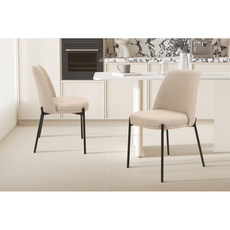 Chaise 'Ella' Sable - Confort et Design Moderne