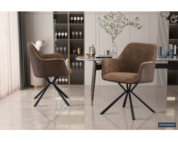 Chaise Lucie Bouclé Sable - Élégante et Confortable