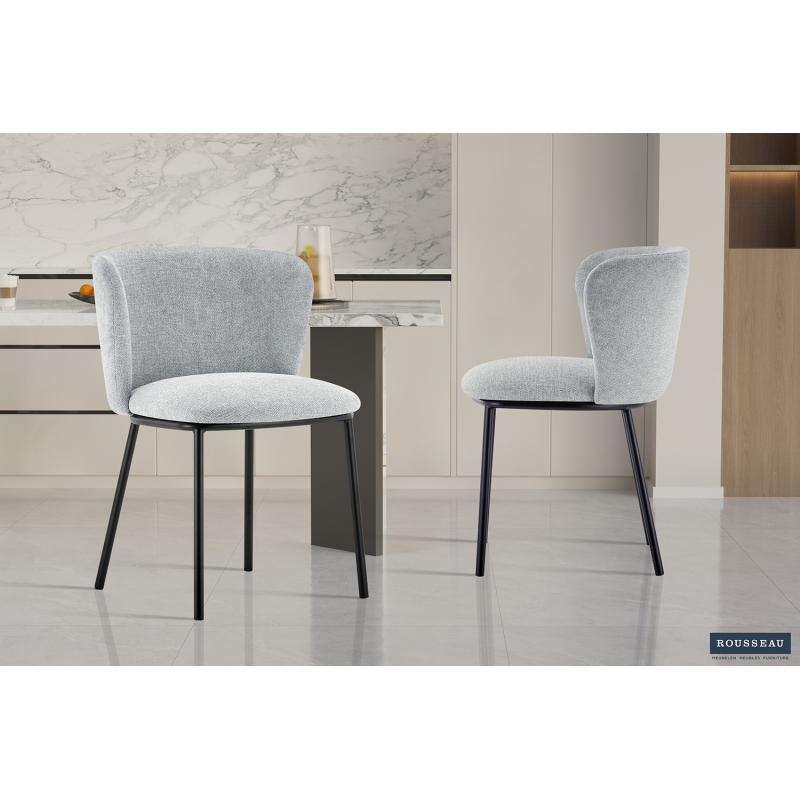 Chaise 'Arthur' Tissu Ote Belfast 41 Gris Clair - Élégance et Confort