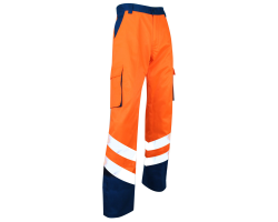 Pantalon de haute visibilité Balise EN ISO 20471 bleu orange
