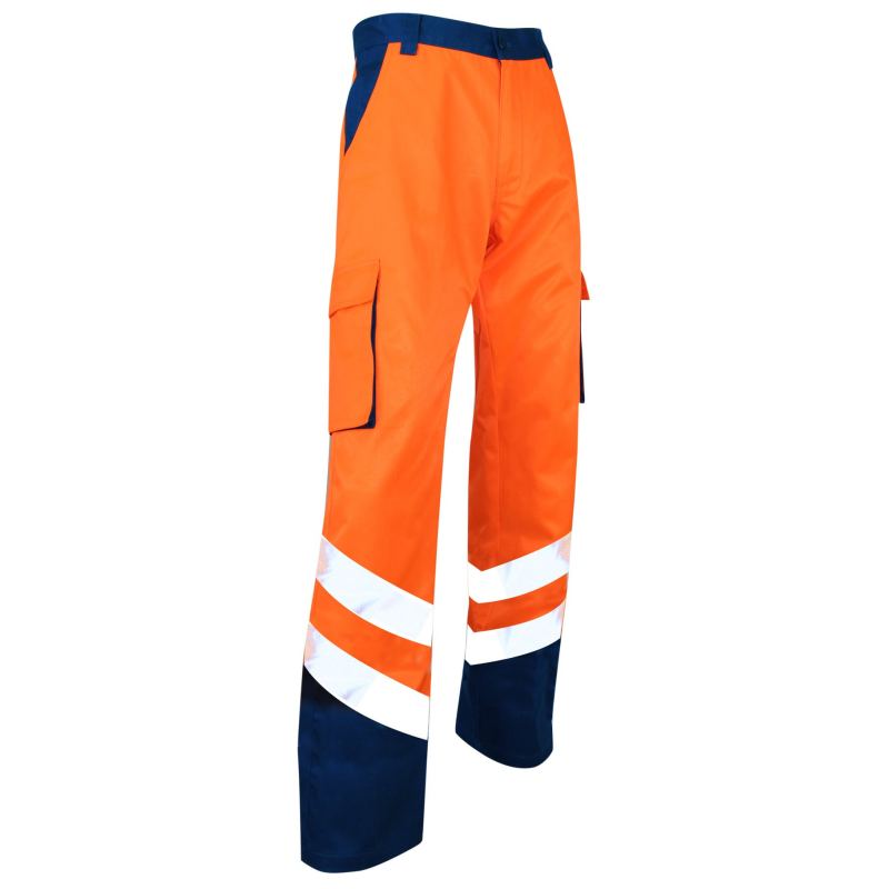 Pantalon de haute visibilité Balise EN ISO 20471 bleu orange