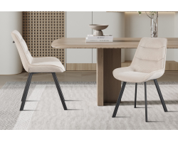 Chaise Amelie Corduroy Sable - Élégance et Confort