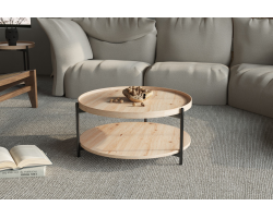 Table basse Dalina 80 cm en chêne vieilli - Élégance et praticité