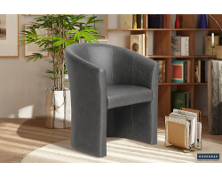 Fauteuil Charlie Vintage PU Gris Foncé - Élégance et Confort | Homelands