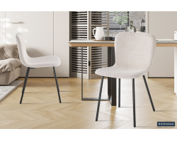 Chaise 'Susan' Bouclé Sable - Élégance et Confort