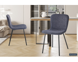 Chaise 'Susan' Bouclé Gris Foncé - Élégance et Confort