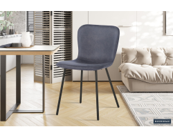 Chaise 'Susan' PU Gris Foncé - Élégance et Confort