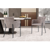 Chaise 'Naomi' en tissu sable - Élégance et confort | Meubles