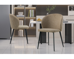 Chaise 'Toledo' Tissu Sable - Élégante et Confortable | Meubles