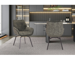 Chaise Modest Pivotant Velours Vert - Confort et Élégance