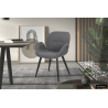 Chaise 'Maxim' Tissu Gris - Confort et Élégance