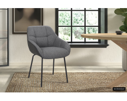 Chaise 'Sem' en tissu gris - Meubles modernes et élégants