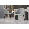 Chaise 'Toledo' Tissu Gris Clair - Élégance et Confort | Meubles