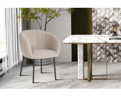 Chaise Sevilla Bouclé Sable - Élégance et Confort | Meubles