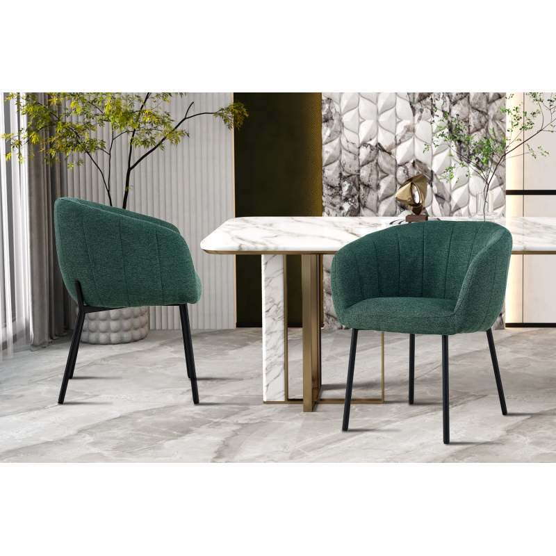 Chaise 'Sevilla' Tissu Vert - Élégance et Confort