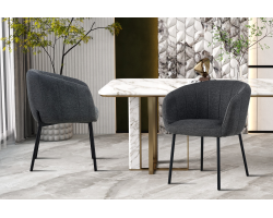 Chaise Sevilla en tissu gris foncé - Confort & Style | Meubles