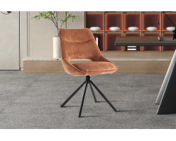 Chaise 'Dante' Tissu Rouille - Meubles Contemporains