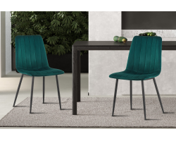 Chaise 'Willis' Velours Vert - Élégance et Confort