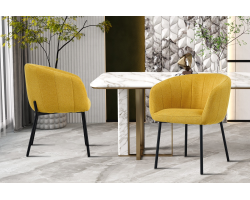 Chaise Sevilla Tissu Jaune - Élégance et Confort | Meubles