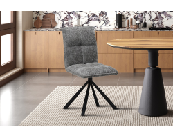 Chaise Jack pivotant à 0 tissu gris | Meubles élégants et fonctionnels