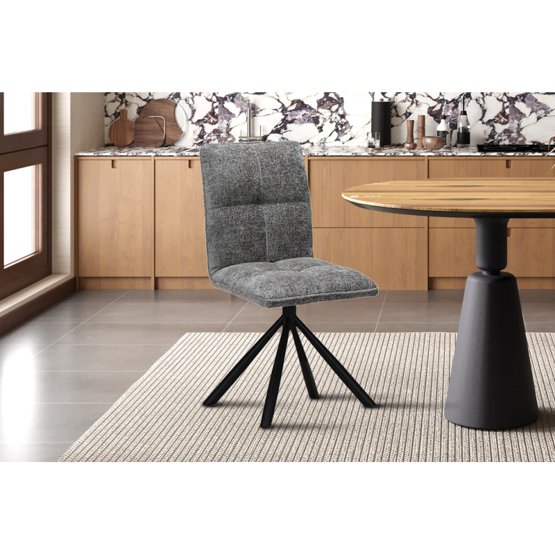 Chaise Jack pivotant à 0 tissu gris | Meubles élégants et fonctionnels