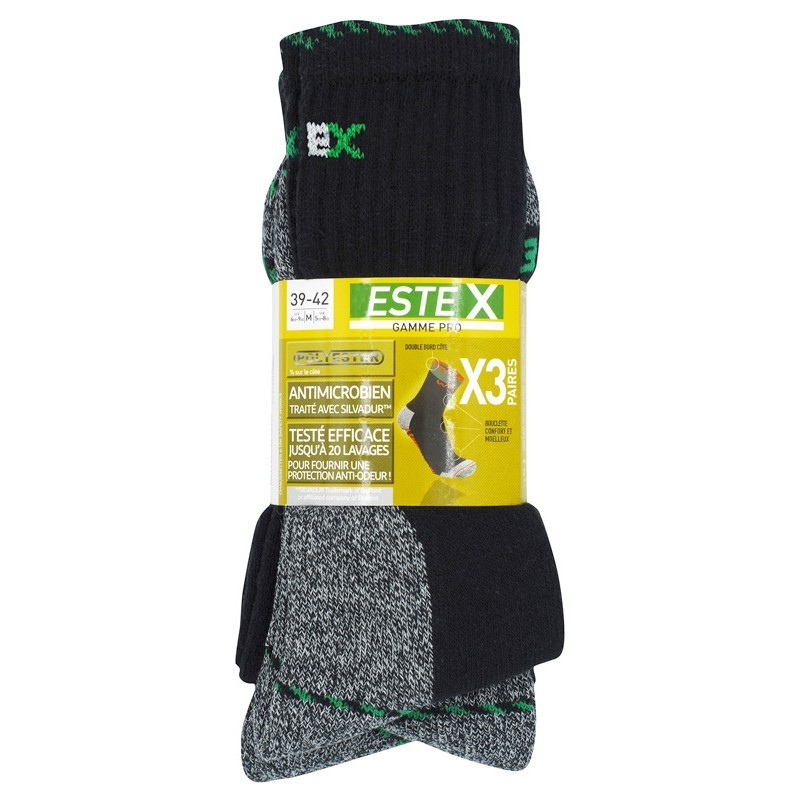 Chaussettes de travail Safety Work Estex - Lot de 3