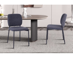 Chaise 'Sophia' Tissu Gris Foncé - Élégance et Confort