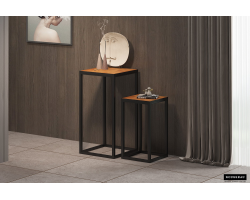 Table d'appoint 'Madeira' en bois de manguier - Set de 2 tables élégantes