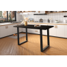 Table de comptoir Nicola 180 cm en bois de manguier noir - Meubles élégants