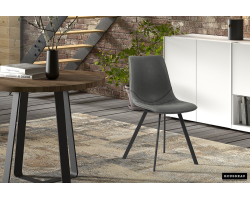 Chaise 'Oslo' PU Noir - Élégance et Confort