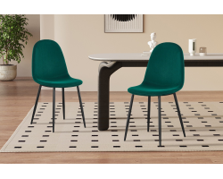 Chaise 'Boy' Velours Vert - Élégance et Confort