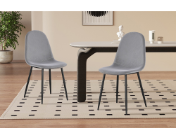 Chaise 'Boy' Velours Gris - Élégance et Confort pour Votre Intérieur