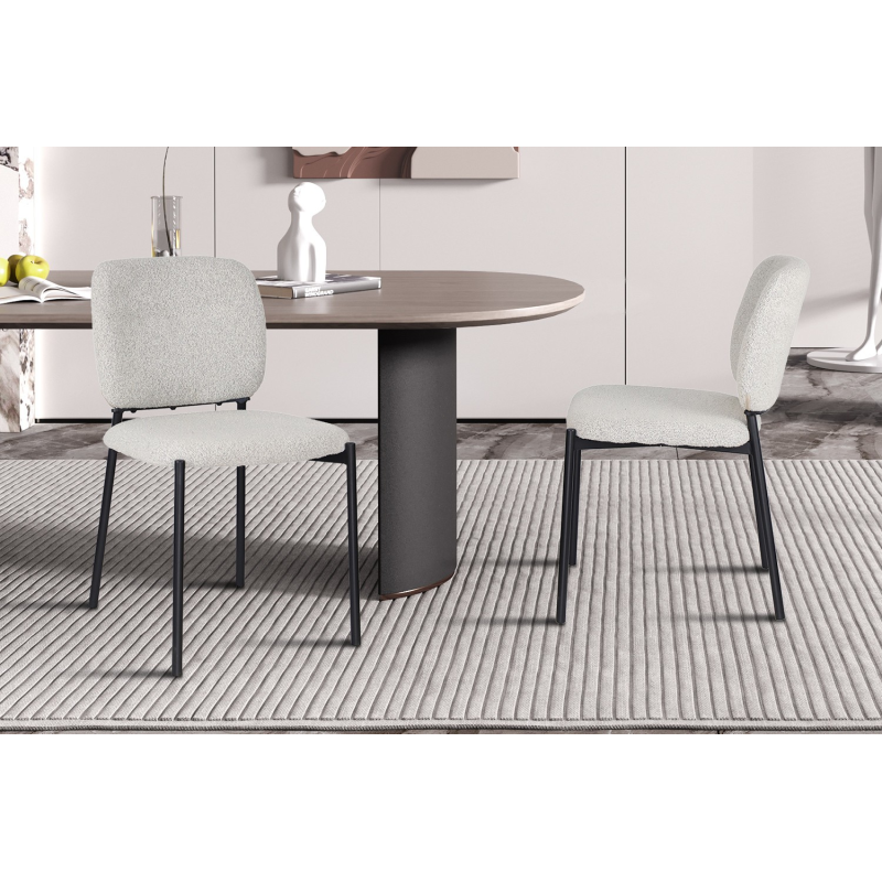 Chaise 'Sophia' Tissu Beige - Élégance et Confort