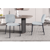 Chaise Sophia Tissu Gris Clair - Élégance et Confort