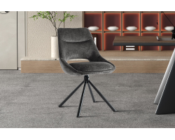 Chaise 'Dante' Tissu Gris - Élégance et Confort