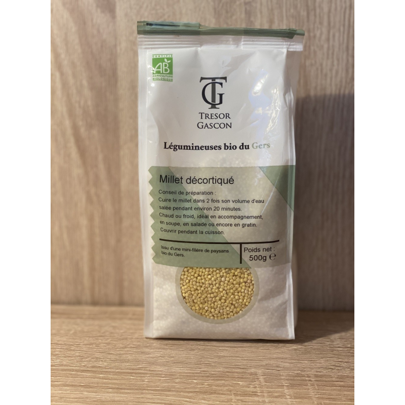 Millet décortiqué bio 500g - Ingrédient sans gluten